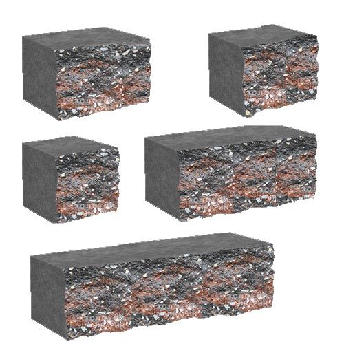 Камінь декоративний для клумби 150x175x150 болонья з мармуром