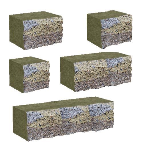 Камінь декоративний для клумби 100x175x150 капріано