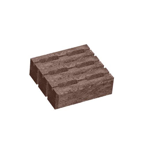 Блок декоративний 300x300x100 для стовпа бордовий