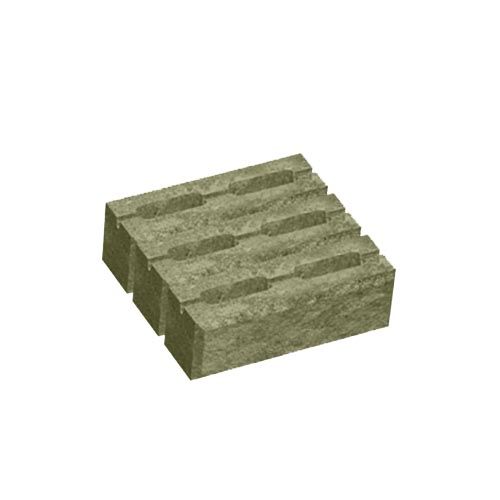 Блок декоративный 300x300x100 для столба горчичный