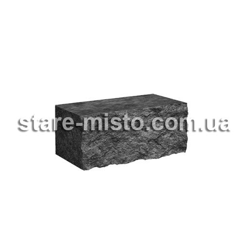 Камінь декоративний для паркану 350x180x150 бордовий