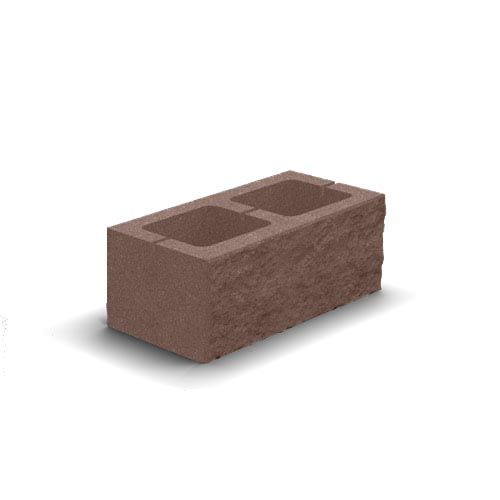 Блок декоративний 400x200x150 для паркану бордовий
