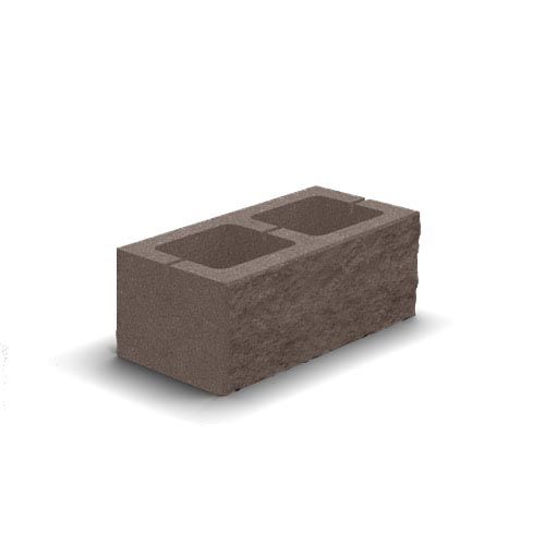 Блок декоративний 400x200x150 для паркану коричневий