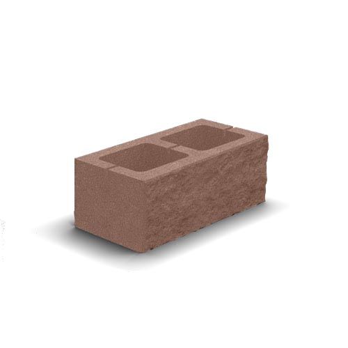 Блок декоративный 400x200x150 для забора персиковый