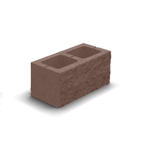 Блок декоративний 400x200x200 бордовий