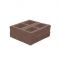 Блок декоративний 400x400x150 для колони бордовий