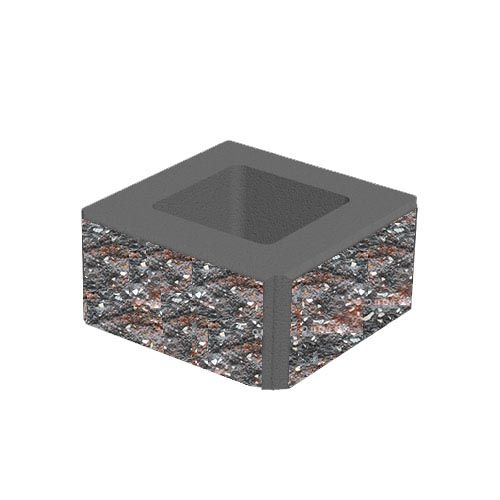 Блок декоративний 400x400x200 болонья з мармуром