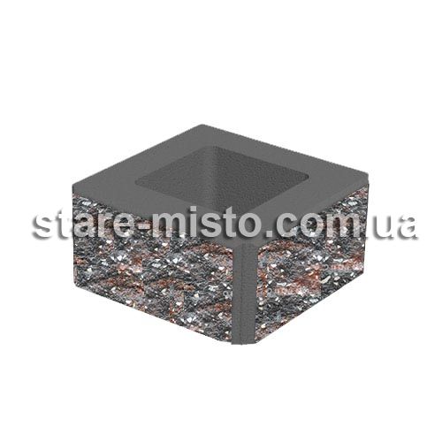 Блок декоративный 400x400x200 болонья с мрамором