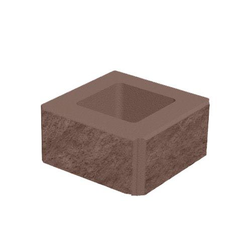 Блок декоративний 400x400x200 бордовий