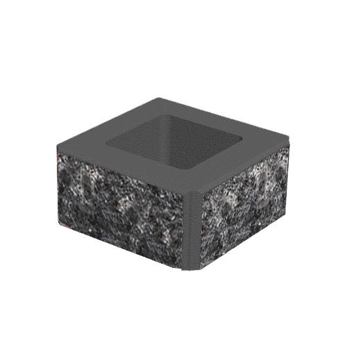 Блок декоративний 400x400x200 грейс