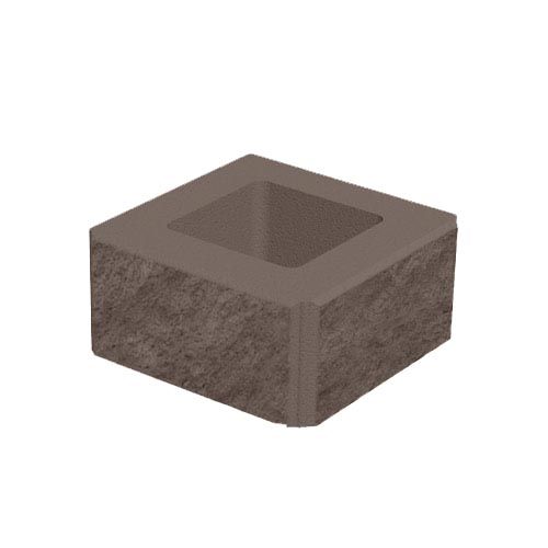 Блок декоративний 400x400x200 коричневий