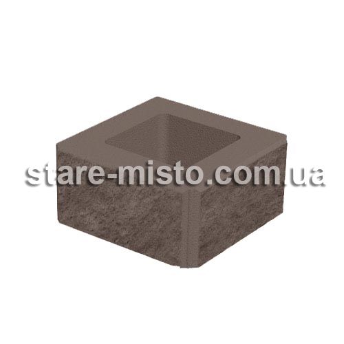 Блок декоративный 400x400x200 коричневый