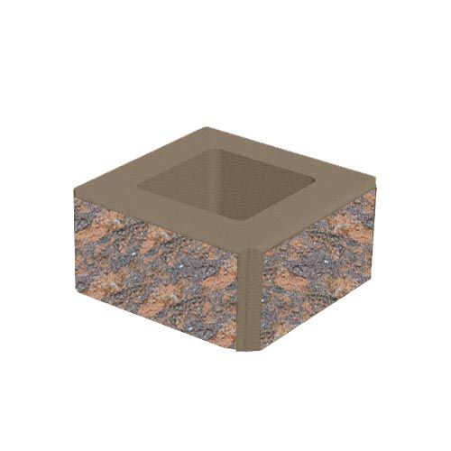Блок декоративний 400x400x200 роcано