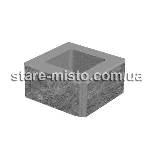 Блок декоративний 400x400x200 сірий