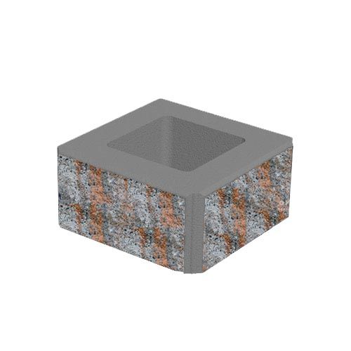 Блок декоративний 400x400x200 ваніль