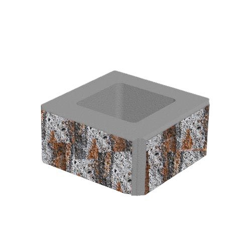 Блок декоративний 400x400x200 тоскана