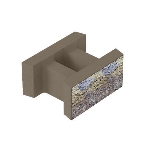 Блок декоративный несъемной опалубки 500x400x235 капри