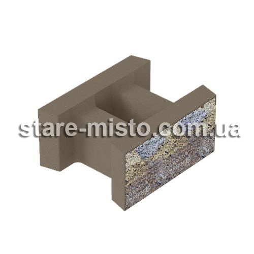 Блок декоративний незнімної опалубки 500x400x235 капрі