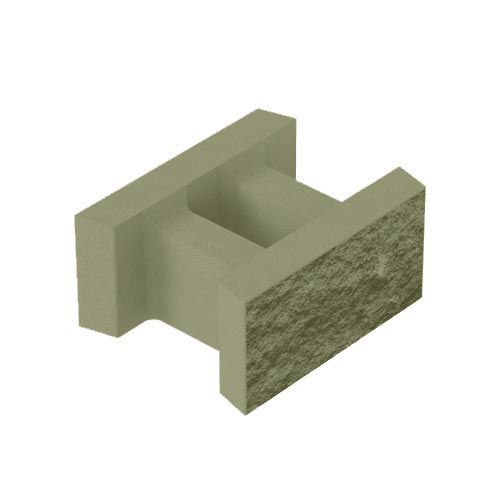Блок декоративный несъемной опалубки 500x400x235 горчичный