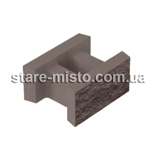 Блок декоративний незнімної опалубки 500x400x235 коричневий