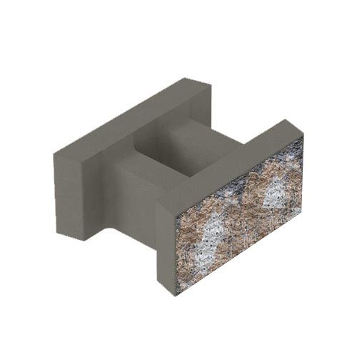 Блок декоративний незнімної опалубки 500x400x235 нуоро