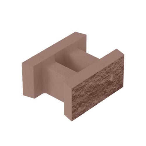 Блок декоративный несъемной опалубки 500x400x235 персиковый