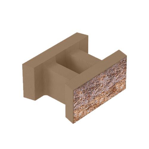 Блок декоративный несъемной опалубки 500x400x235 савона