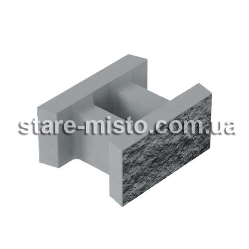 Блок декоративний незнімної опалубки 500x400x235 сірий