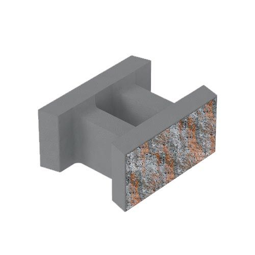 Блок декоративный несъемной опалубки 500x400x235 торино