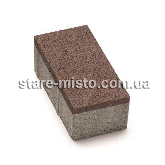 Цегла 200x100x60 без фаски Коричневий