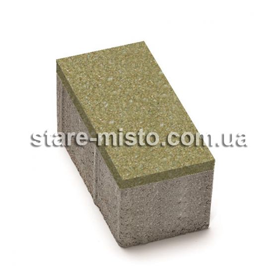 Цегла 200x100x80 без фаски Гірчичний