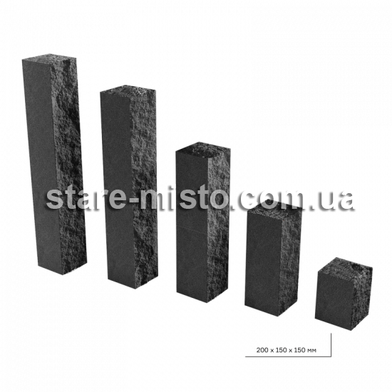 Стовпчик Рустик 800-150-150 графіт