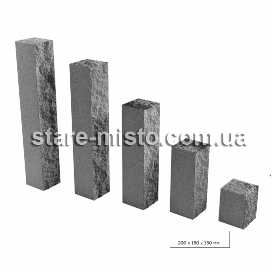 Стовпчик Рустик 800-150-150 сірий