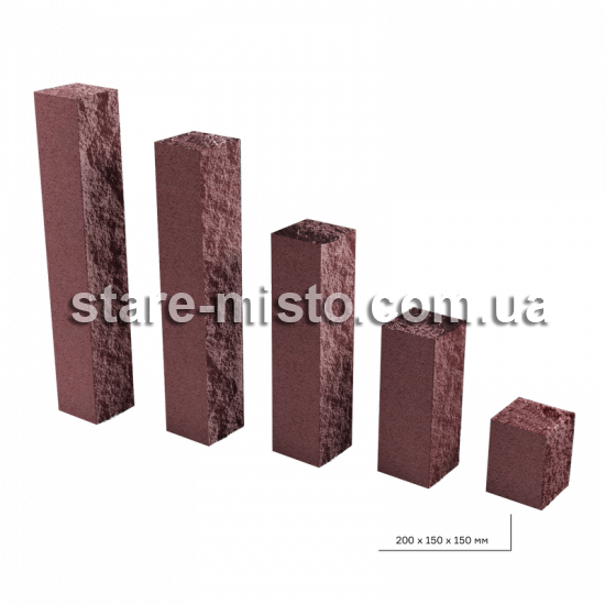 Стовпчик Рустик 400-150-150 вишня