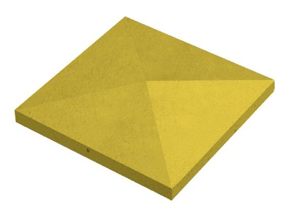 Крышка на столбик 480x480x80 желтый